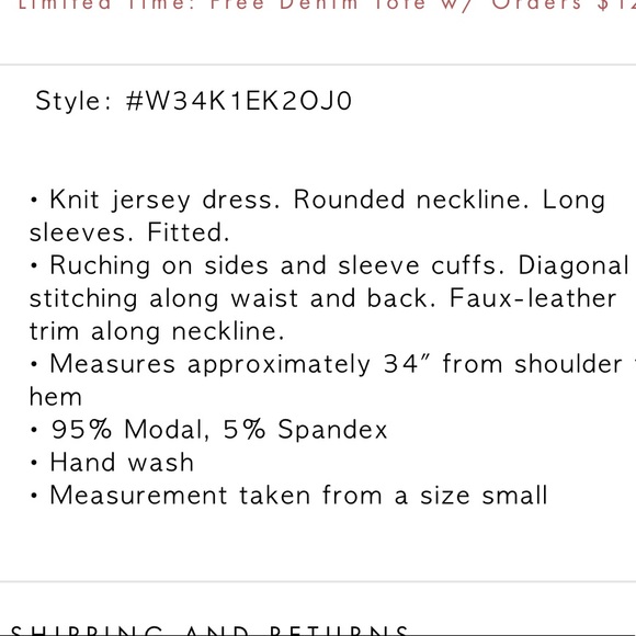 NWT GUESS Ruched Mini Dress 🖤 - Picture 8 of 8